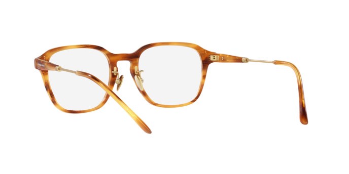 Brillen Giorgio Armani AR 7220 (5921) farbe striped brown form quadratisch gläser demo lens