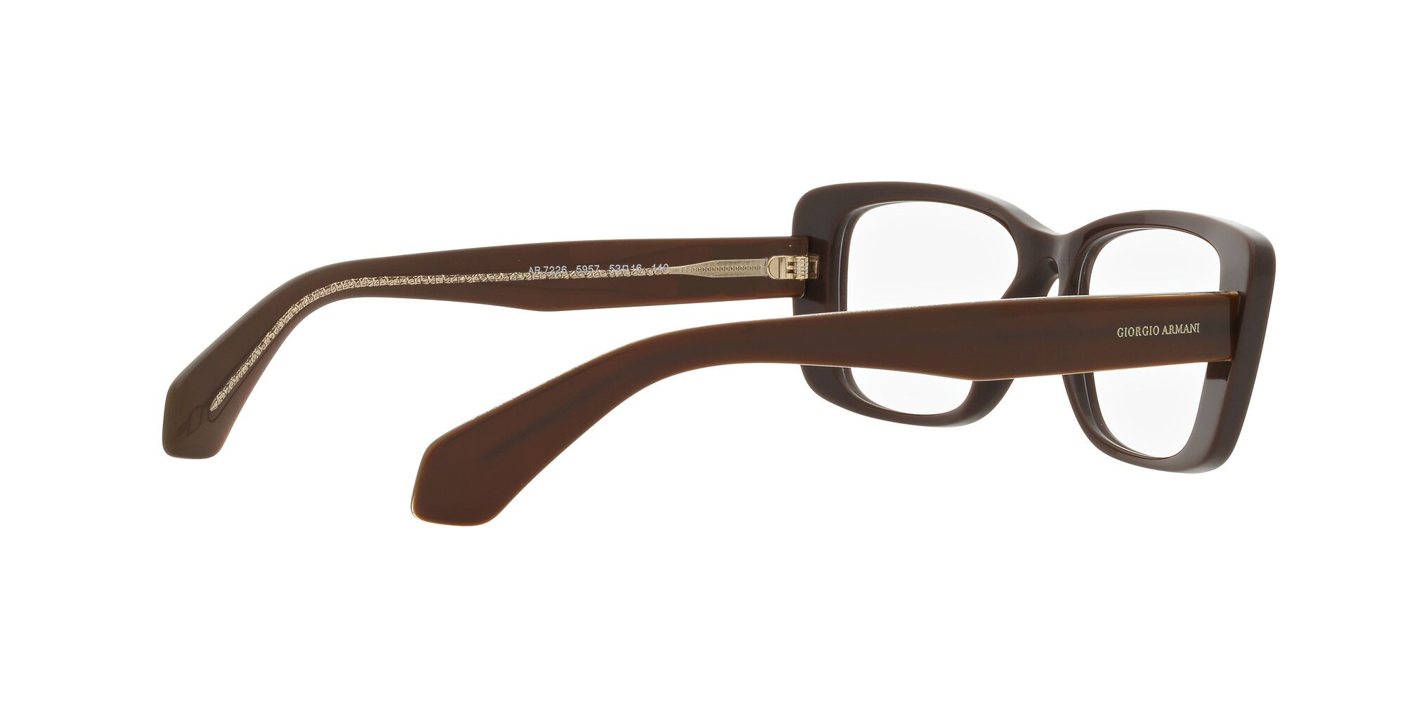 Brillen Giorgio Armani AR 7226 (5957) farbe marrone form rechteckig gläser lente demo