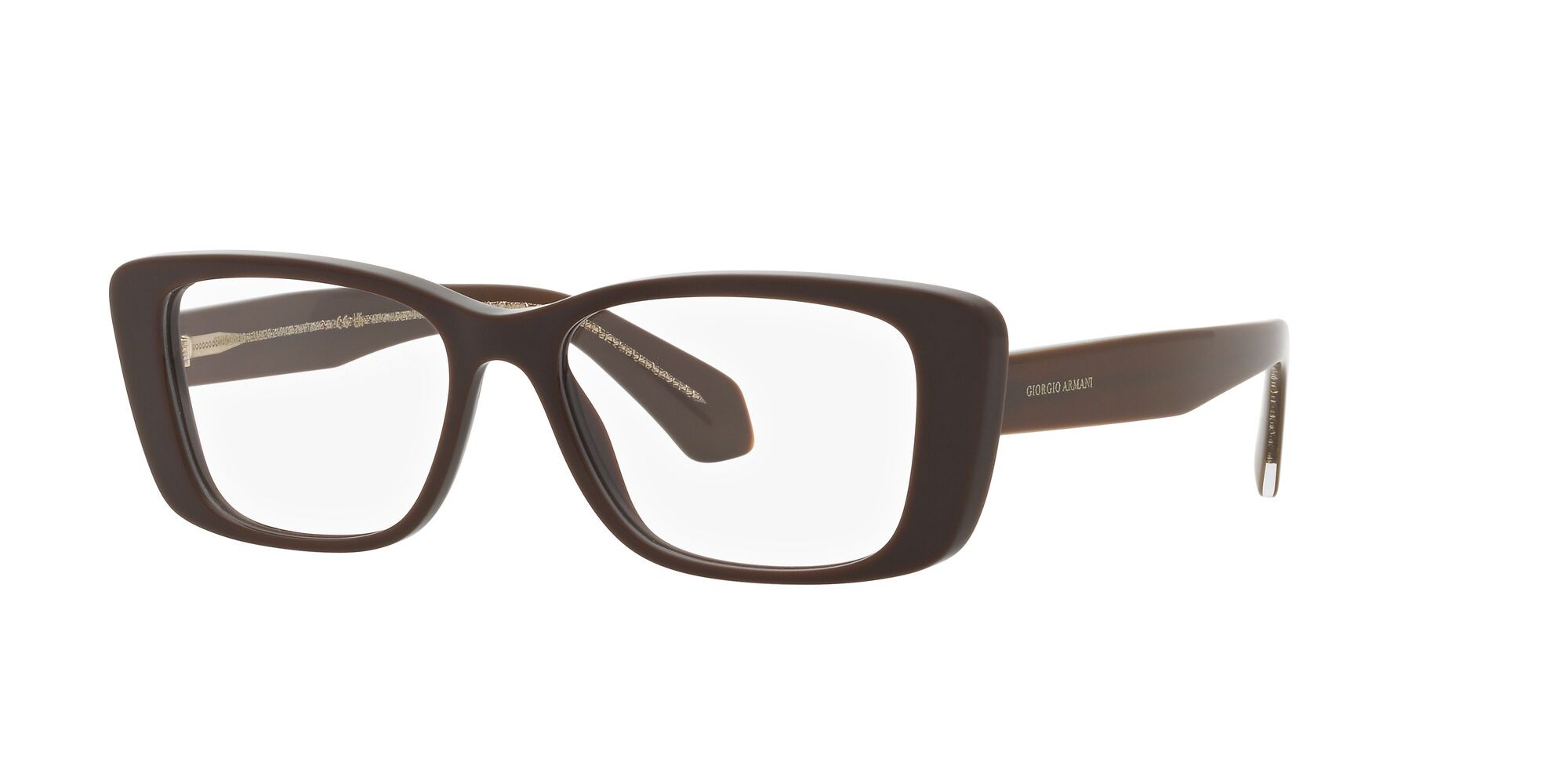 Brillen Giorgio Armani AR 7226 (5957) farbe marrone form rechteckig gläser lente demo