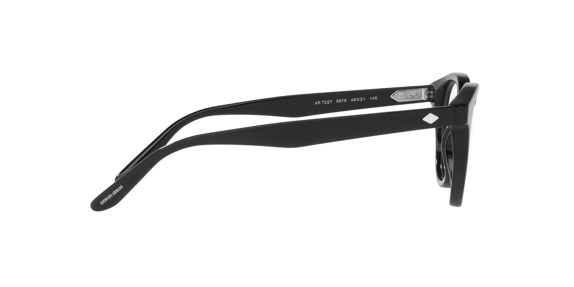 Eyeglasses Giorgio Armani AR 7227 (5875) color nero shape pantos lenses lente demo
