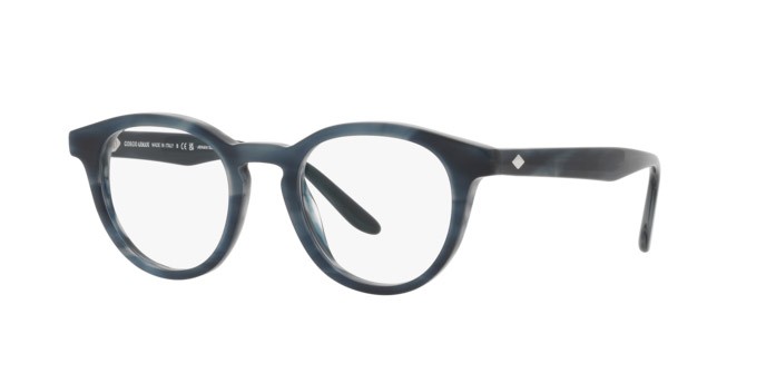 Brillen Giorgio Armani AR 7227 (5943) farbe striato blu form pantos gläser lente demo