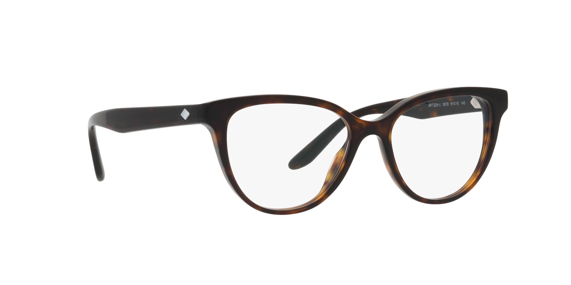 Eyeglasses Giorgio Armani AR 7228U (5879) color havana shape cat eye lenses lente demo