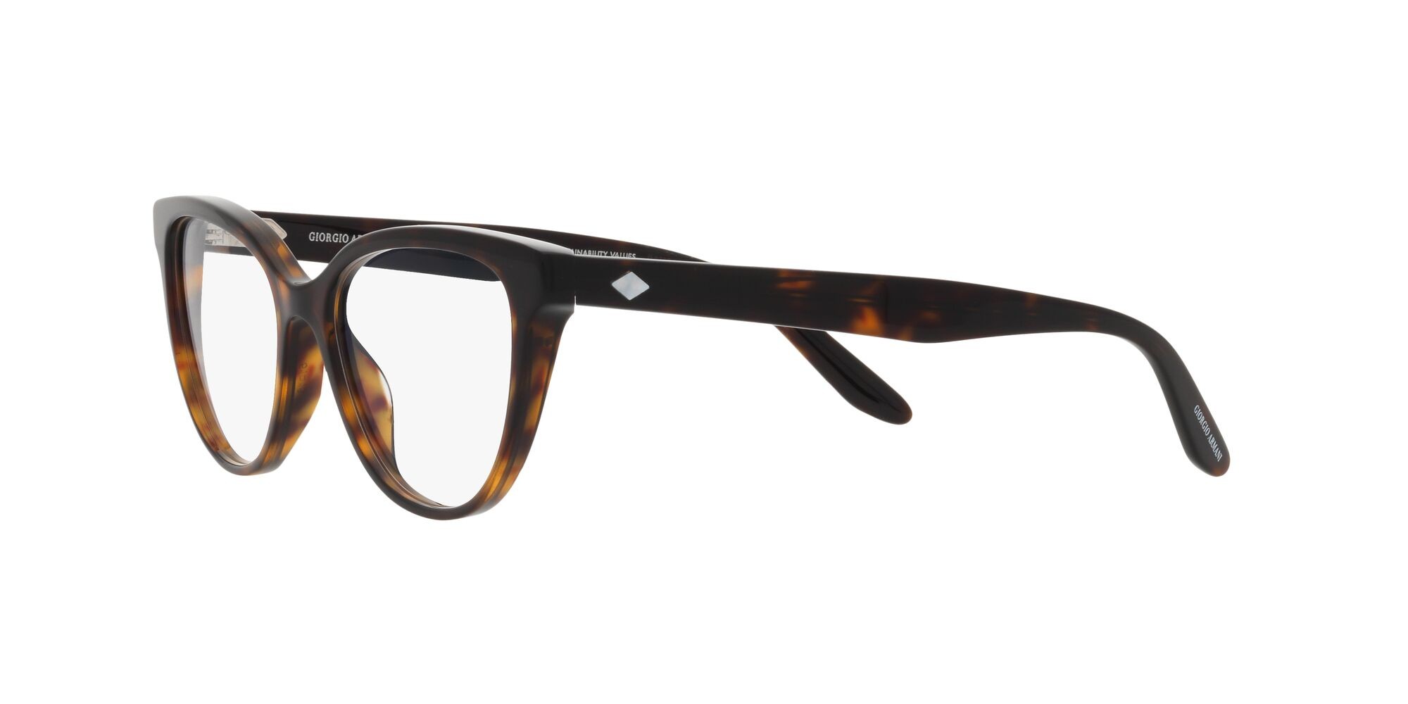 Eyeglasses Giorgio Armani AR 7228U (5879) color havana shape cat eye lenses lente demo