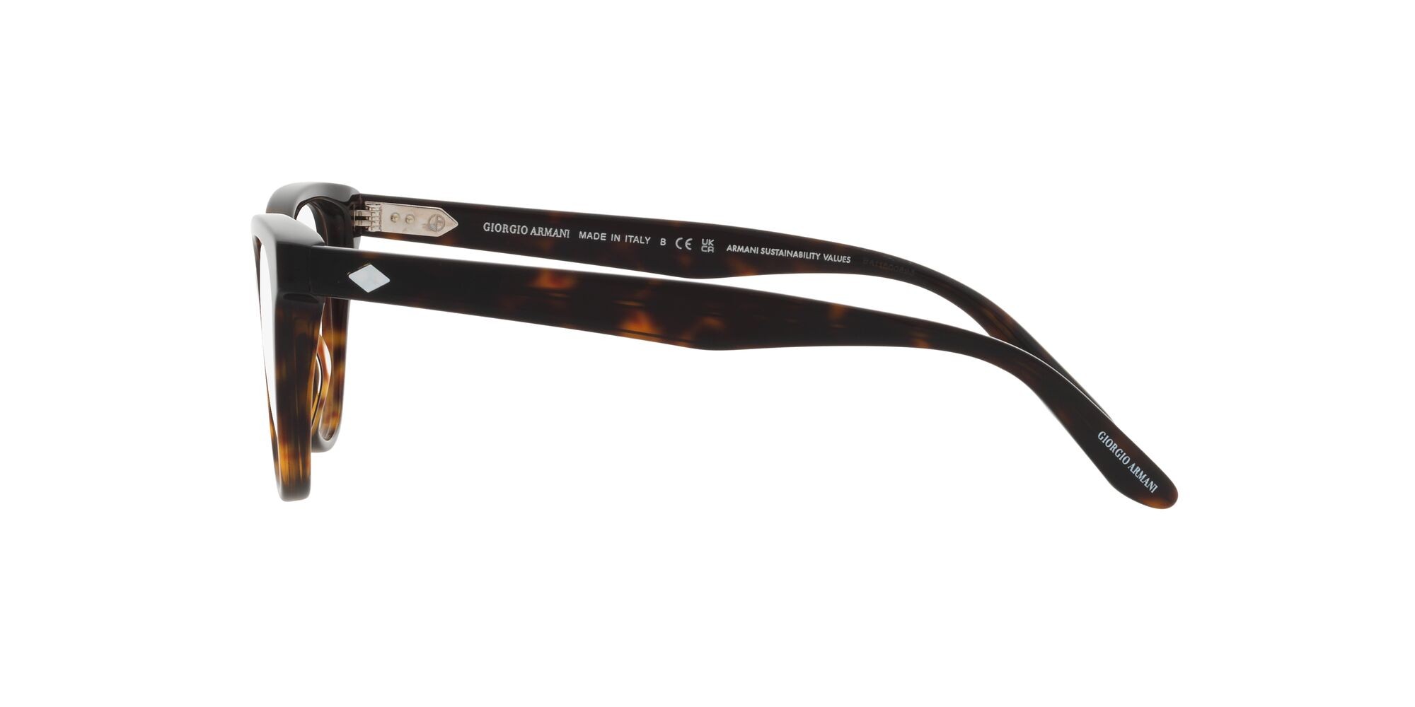Eyeglasses Giorgio Armani AR 7228U (5879) color havana shape cat eye lenses lente demo