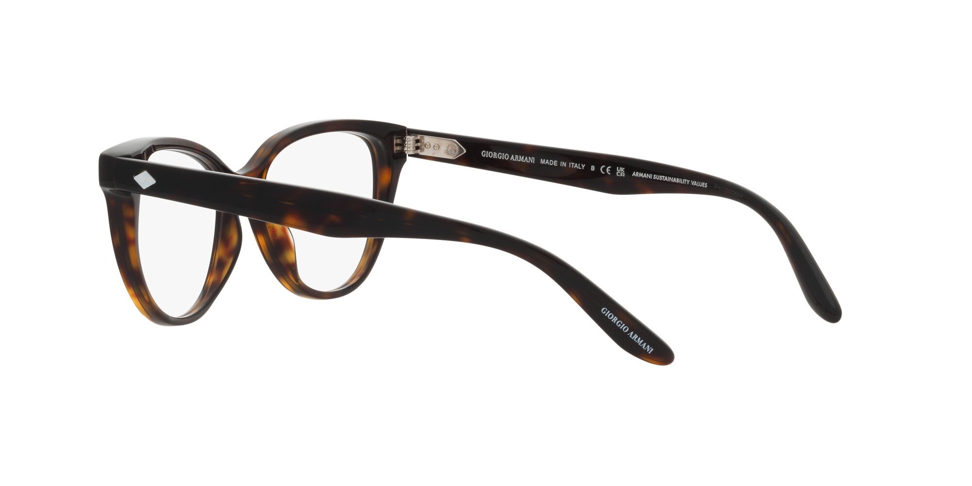 Eyeglasses Giorgio Armani AR 7228U (5879) color havana shape cat eye lenses lente demo