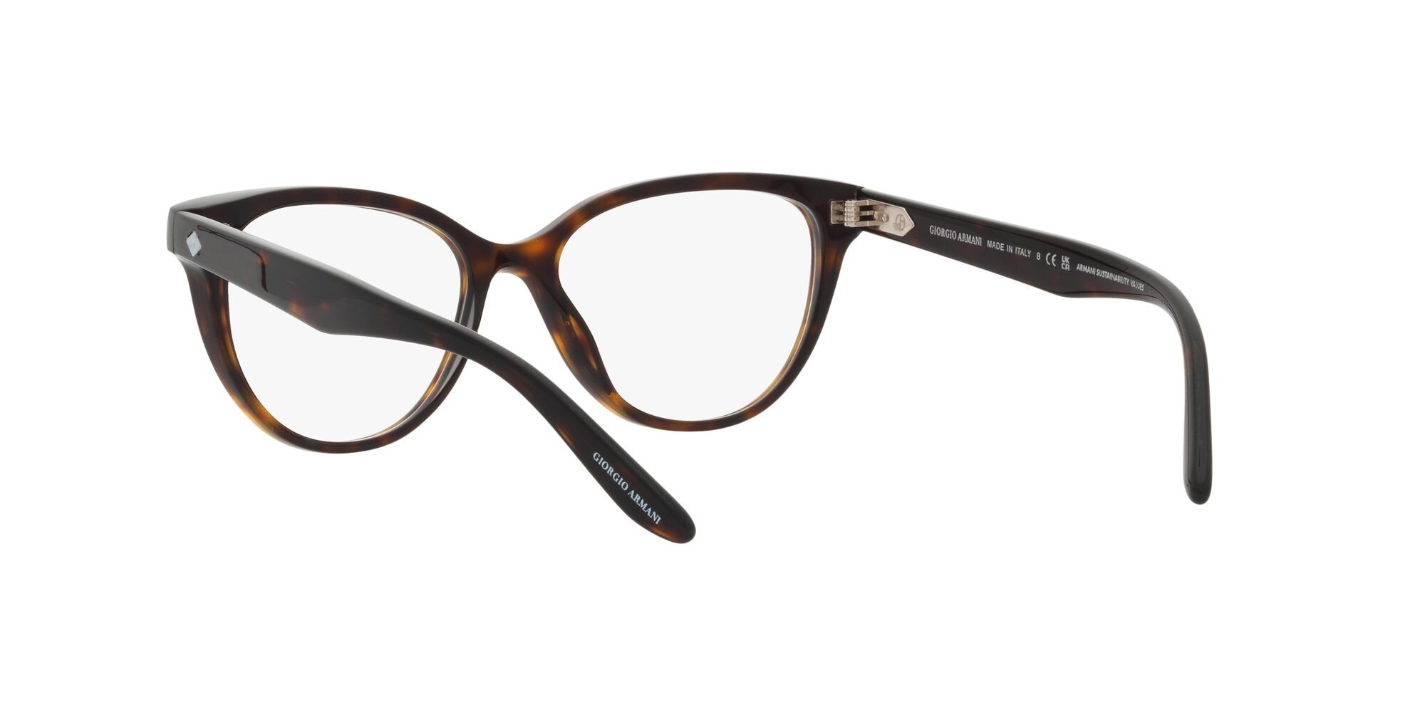 Eyeglasses Giorgio Armani AR 7228U (5879) color havana shape cat eye lenses lente demo