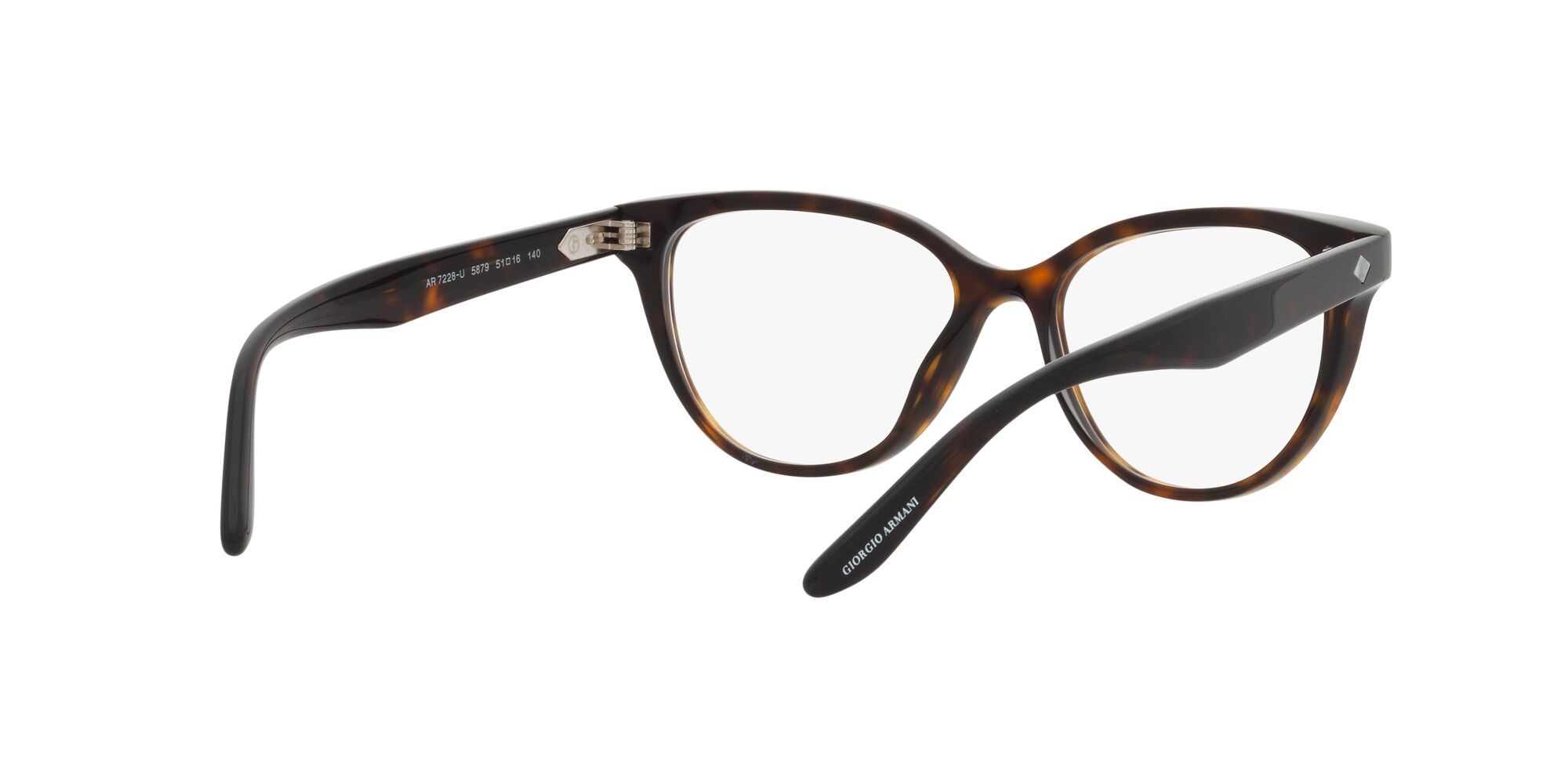 Eyeglasses Giorgio Armani AR 7228U (5879) color havana shape cat eye lenses lente demo