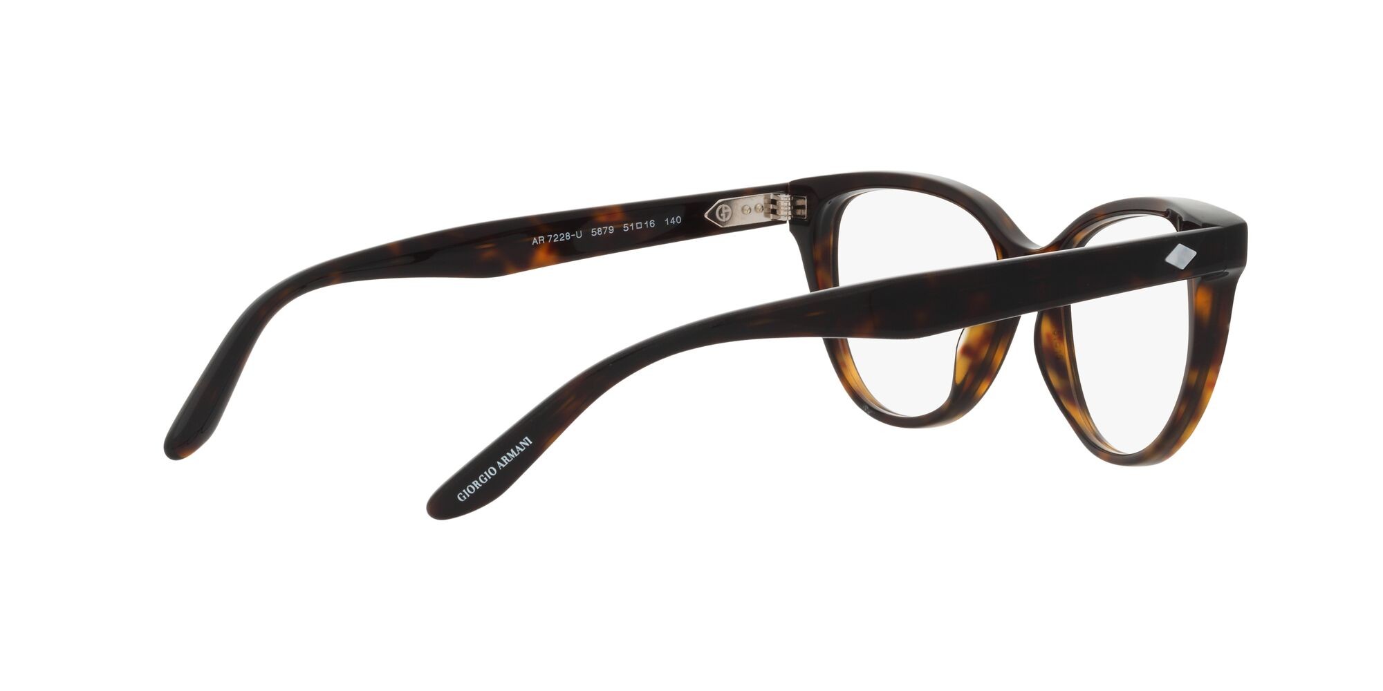 Eyeglasses Giorgio Armani AR 7228U (5879) color havana shape cat eye lenses lente demo