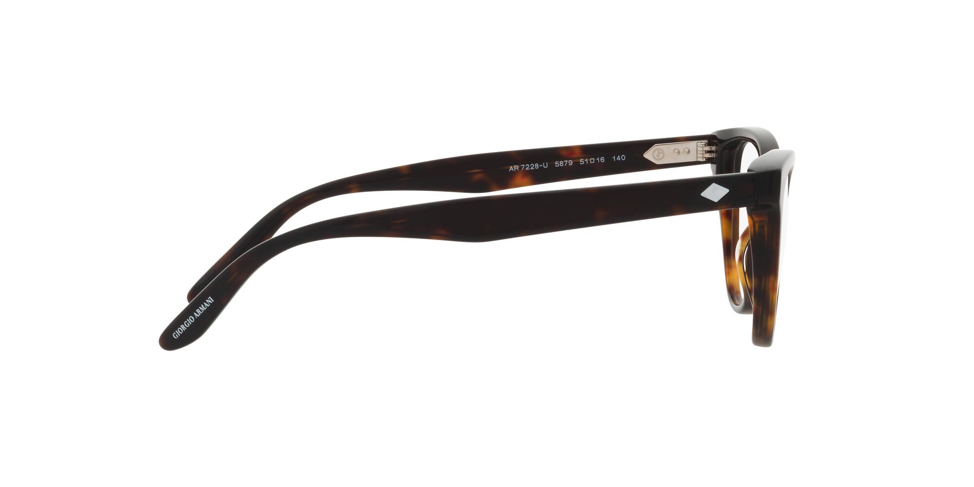 Eyeglasses Giorgio Armani AR 7228U (5879) color havana shape cat eye lenses lente demo