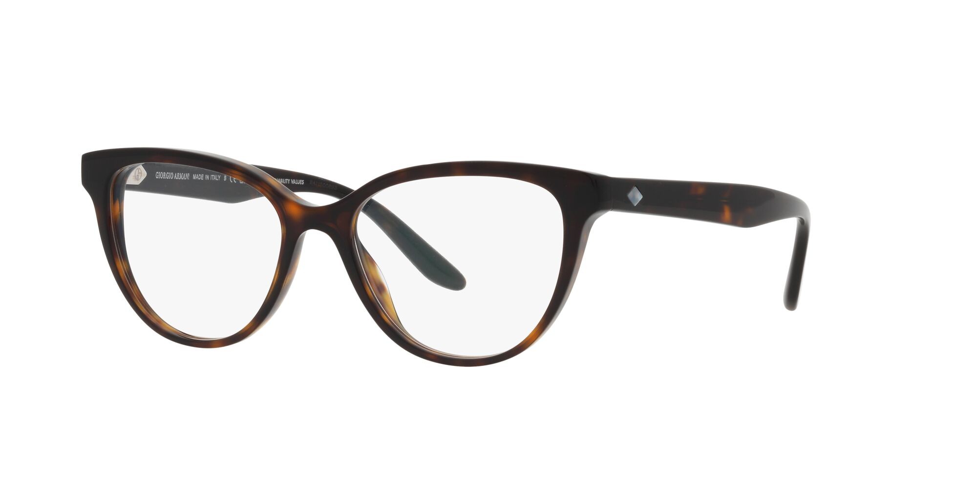 Eyeglasses Giorgio Armani AR 7228U (5879) color havana shape cat eye lenses lente demo