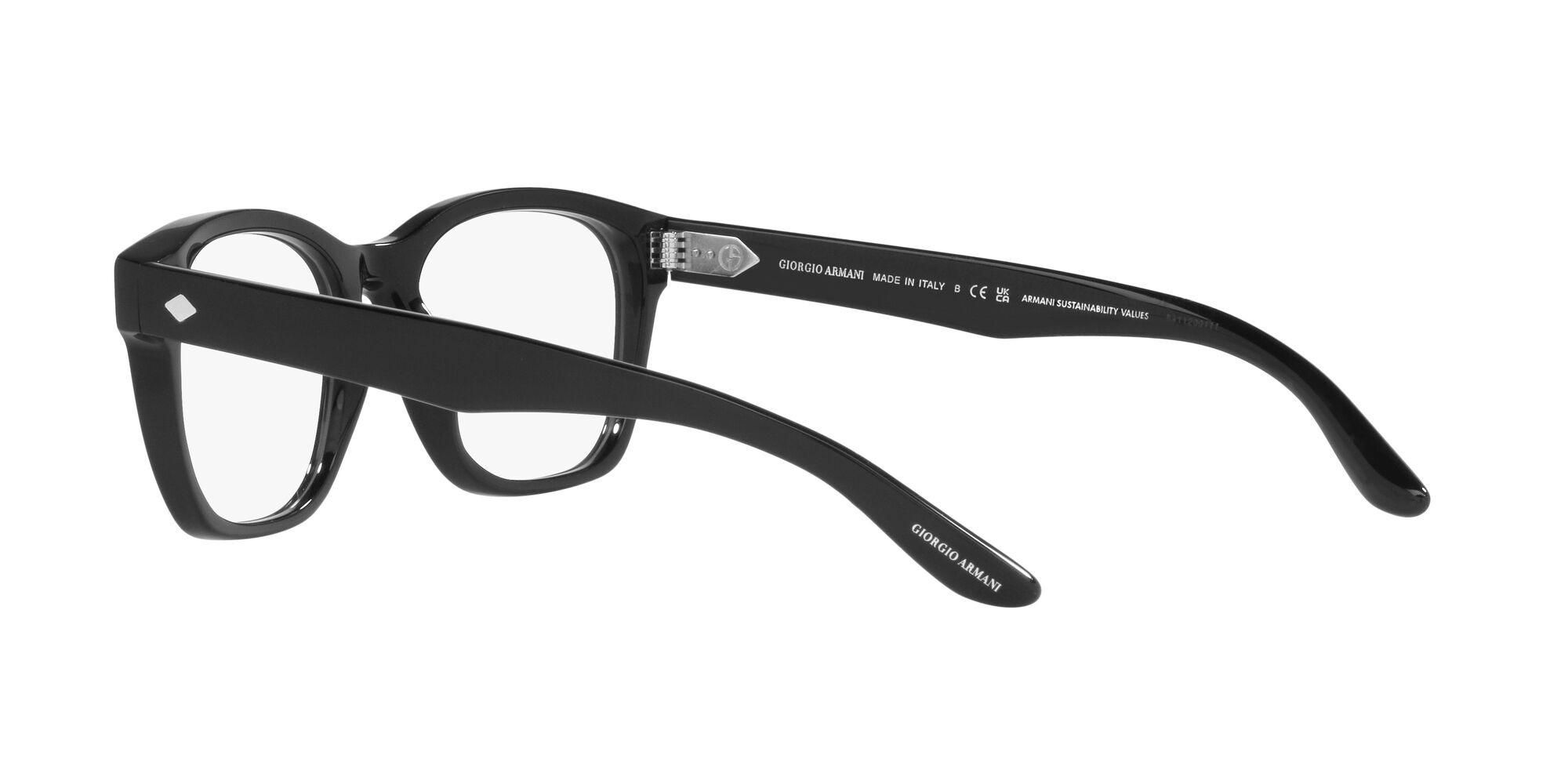Brillen Giorgio Armani AR 7229 (5875) farbe nero form quadratisch gläser lente demo