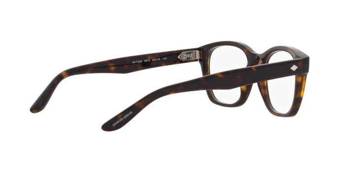 Brillen Giorgio Armani AR 7229 (5879) farbe havana form quadratisch gläser lente demo