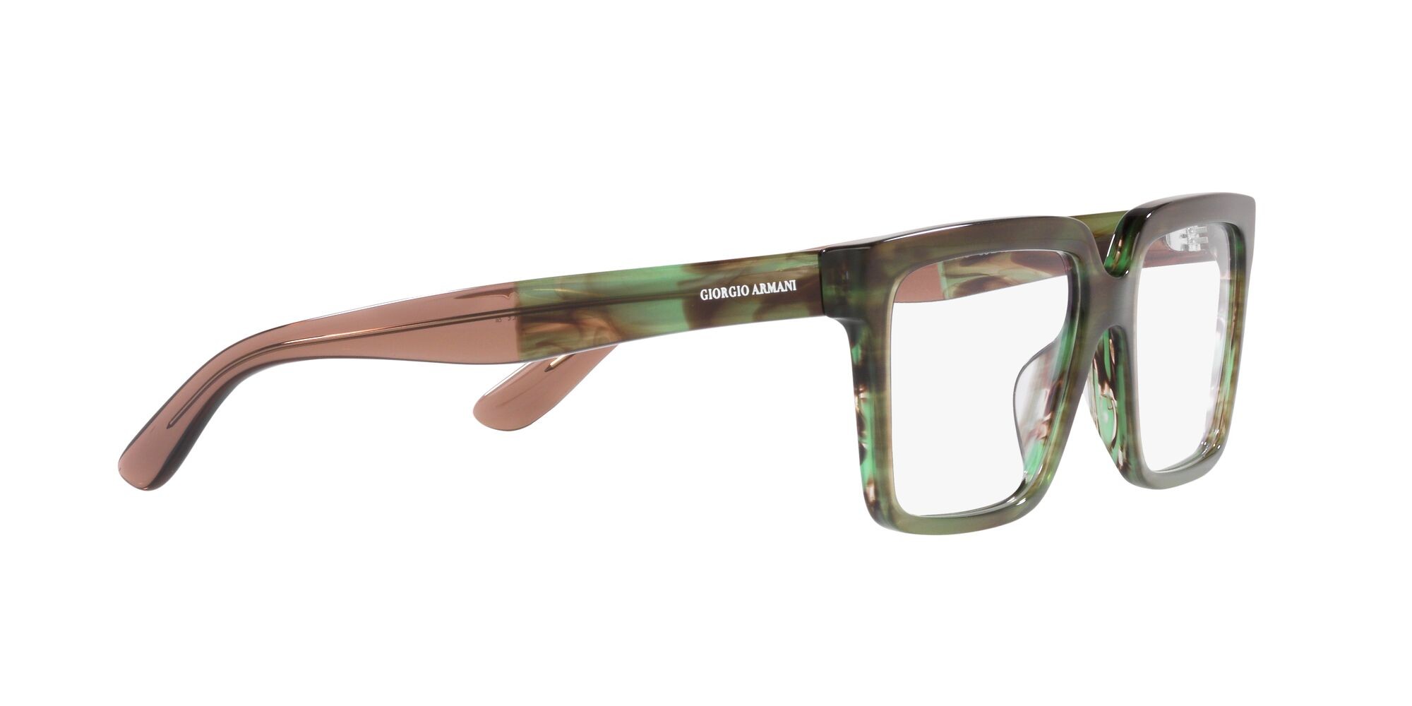 Brillen Giorgio Armani AR 7230U (5918) farbe striato verde form quadratisch gläser lente demo