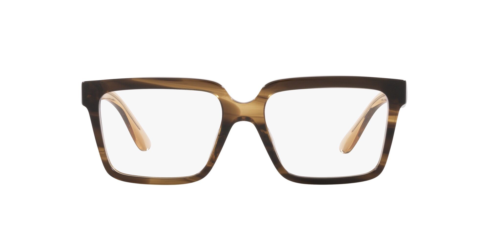 Brillen Giorgio Armani AR 7230U (5958) farbe marrone brillante striato form quadratisch gläser lente demo