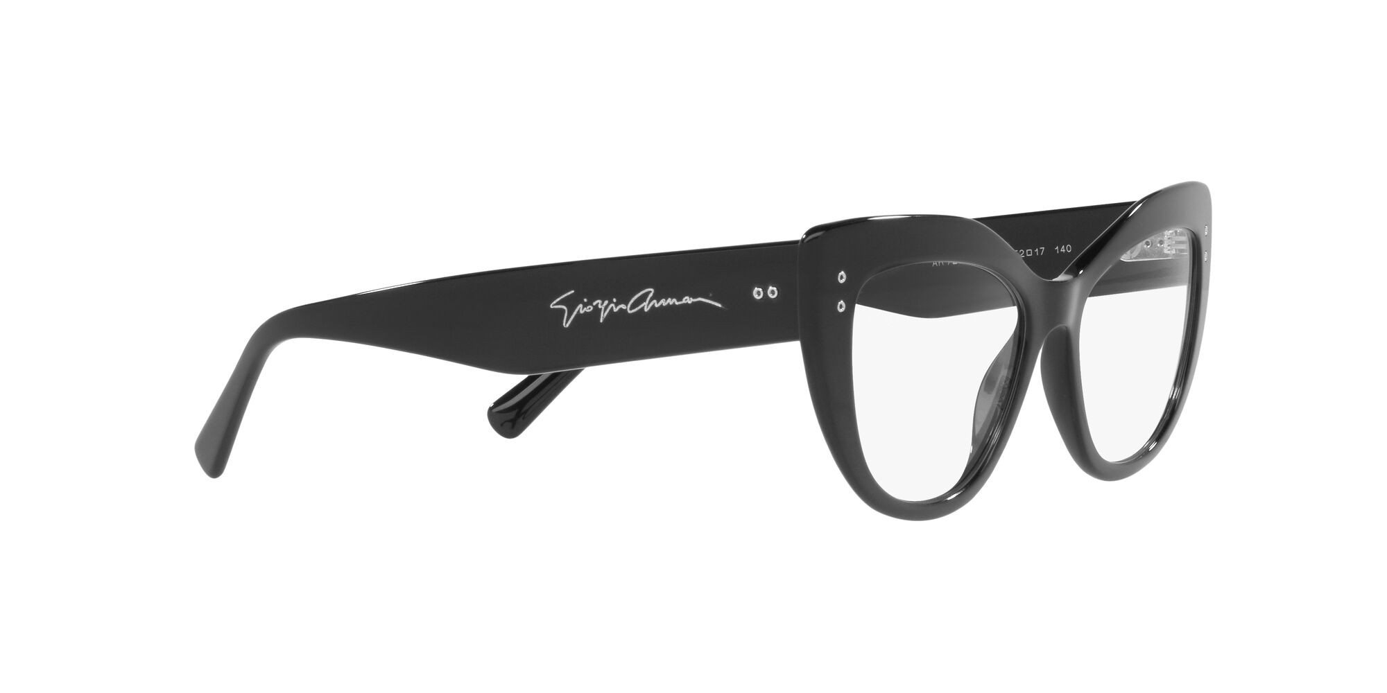 Occhiali da vista Giorgio Armani AR 7231 (5001) colore nero forma cat eye lenti lente demo