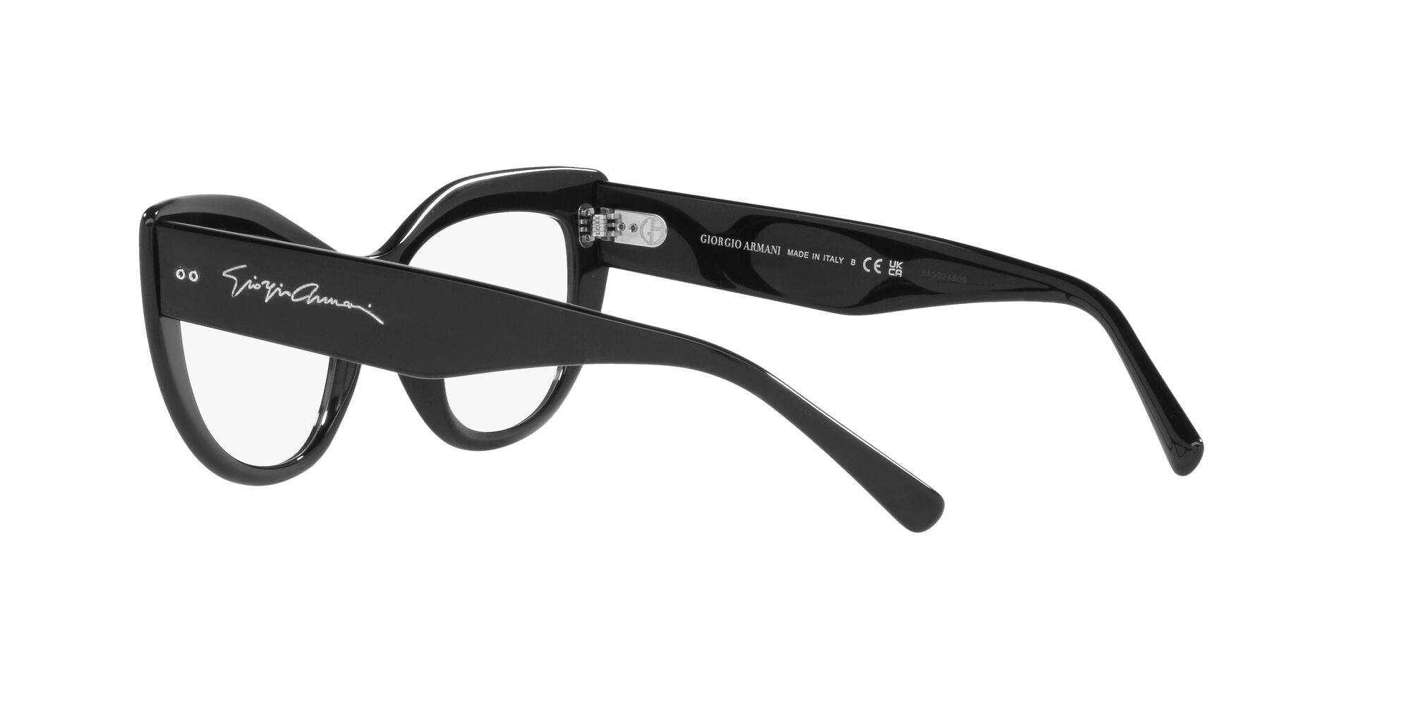 Occhiali da vista Giorgio Armani AR 7231 (5001) colore nero forma cat eye lenti lente demo