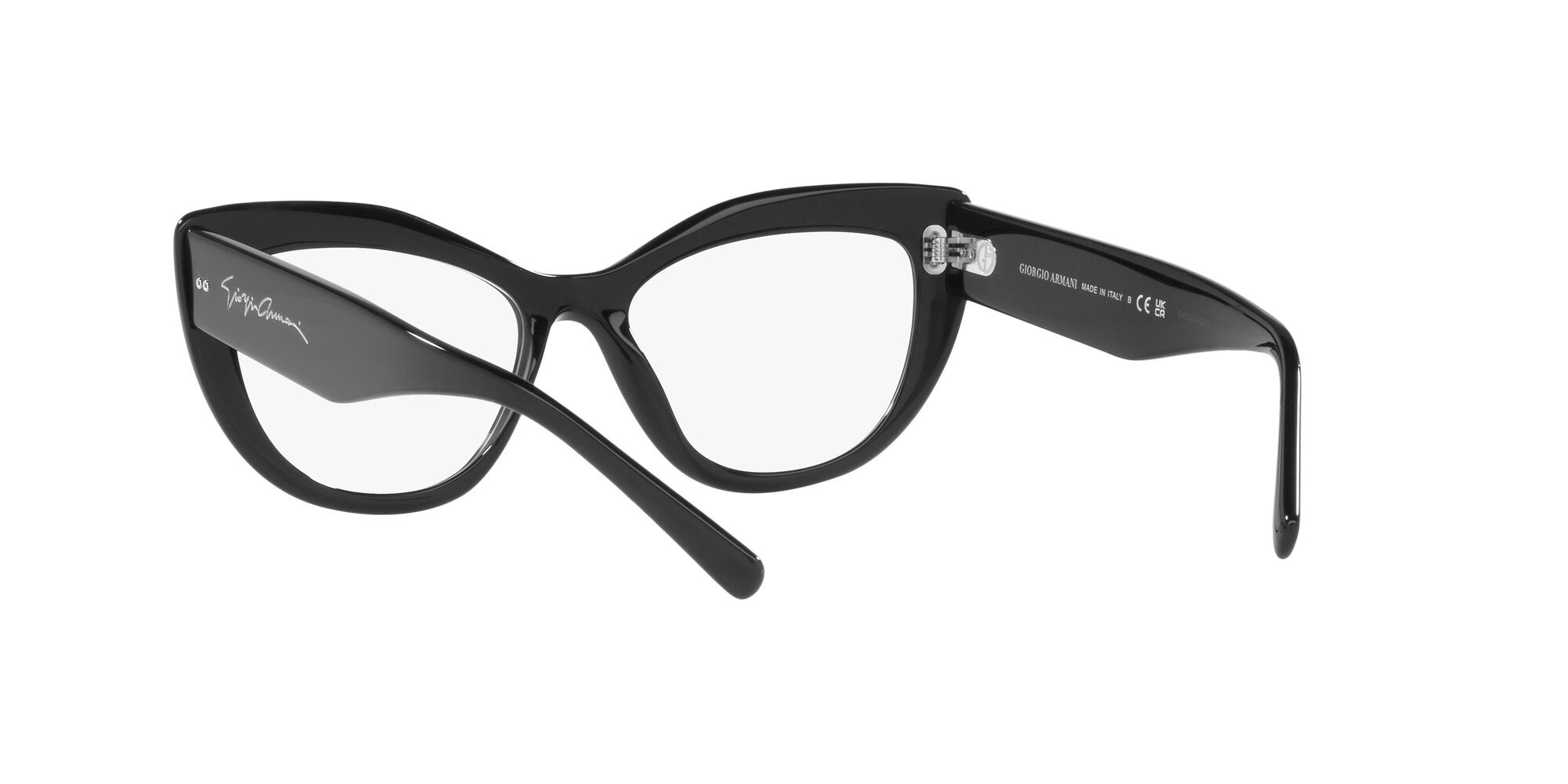 Occhiali da vista Giorgio Armani AR 7231 (5001) colore nero forma cat eye lenti lente demo
