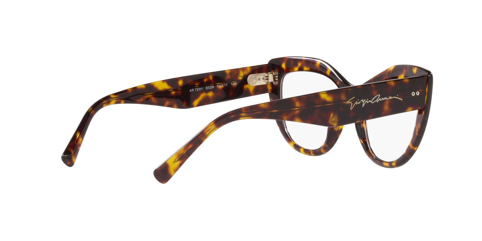 Brillen Giorgio Armani AR 7231 (5026) farbe havana form cat-eye gläser lente demo