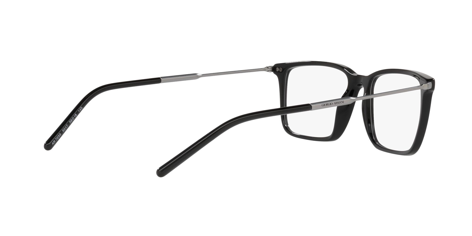 Brillen Giorgio Armani AR 7233 (5017) farbe nero form rechteckig gläser lente demo