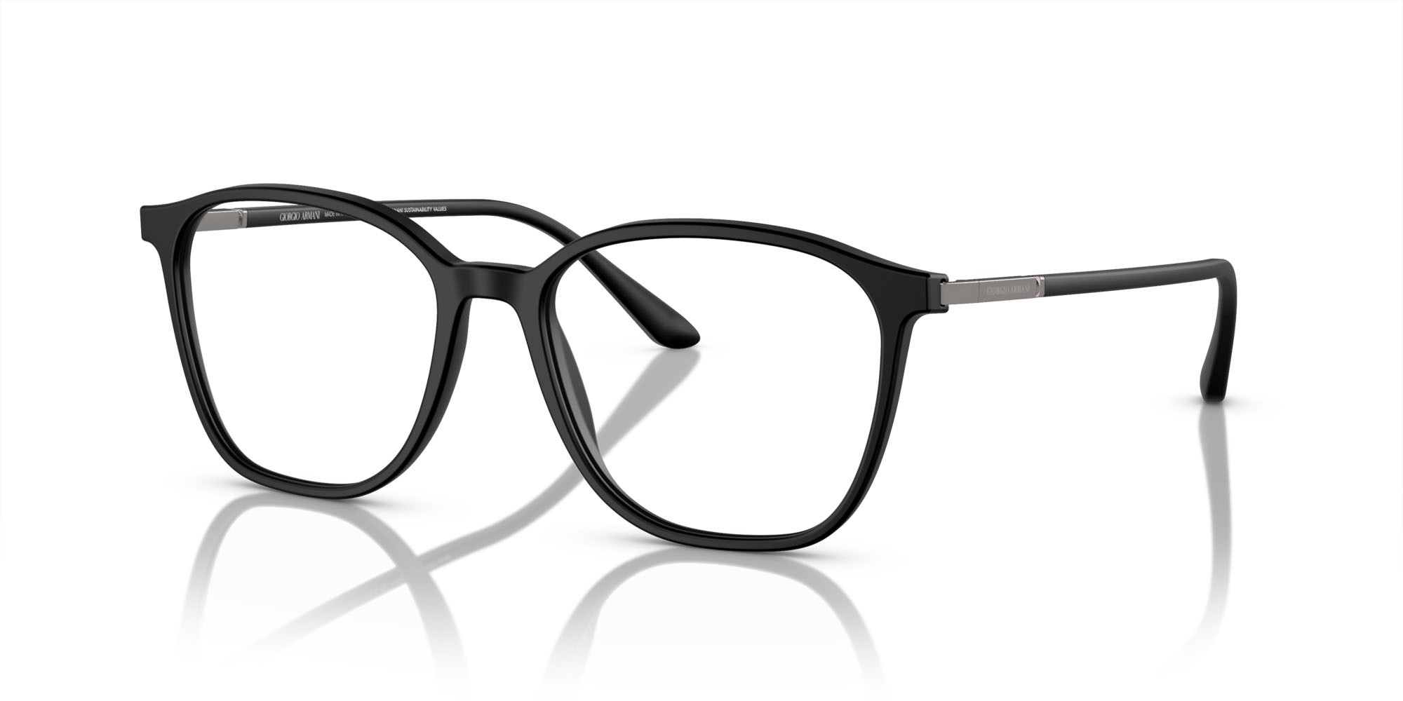 Brillen Giorgio Armani AR 7236 (5042) farbe nero opaco form quadratisch gläser lente demo