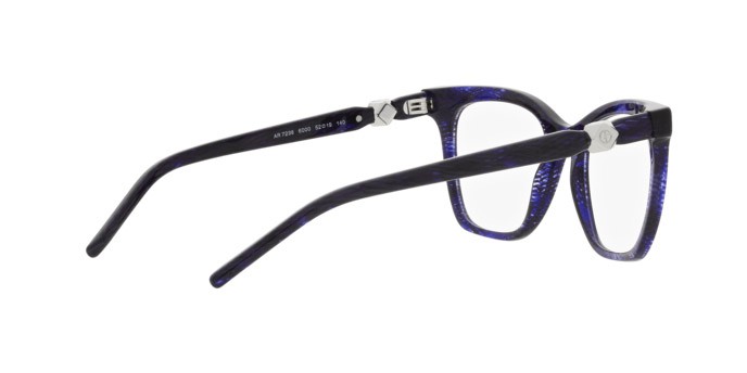 Brillen Giorgio Armani AR 7238 (6000) farbe blu havana form cat-eye gläser lente demo