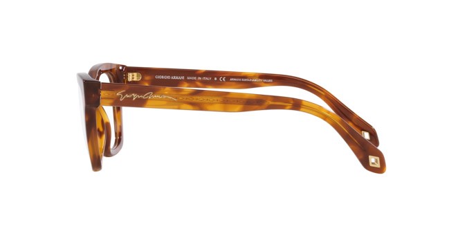 Eyeglasses Giorgio Armani AR 7240 (5988) color havana rosso shape cat eye lenses lente demo