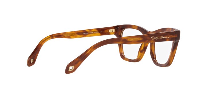 Eyeglasses Giorgio Armani AR 7240 (5988) color havana rosso shape cat eye lenses lente demo