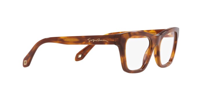 Eyeglasses Giorgio Armani AR 7240 (5988) color havana rosso shape cat eye lenses lente demo