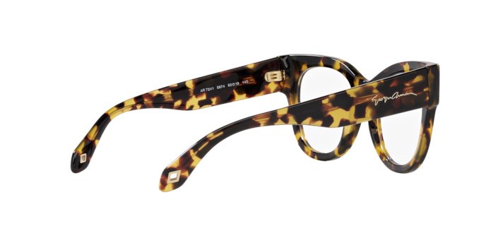 Occhiali da vista Giorgio Armani AR 7241 (5874) colore havana giallo forma cat eye lenti lente demo