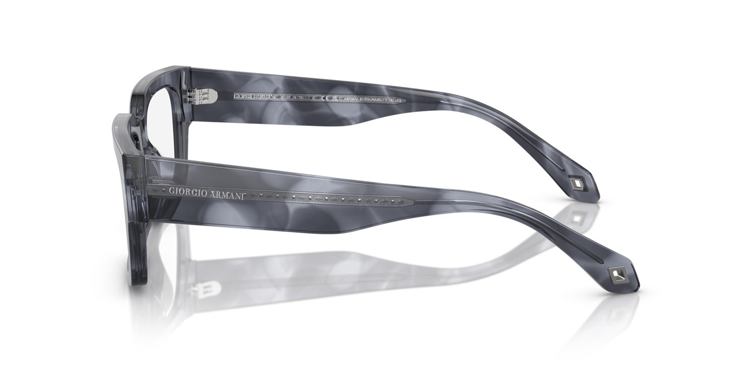 Eyeglasses Giorgio Armani AR 7243U (5986) color striato blu shape rectangle lenses lente demo