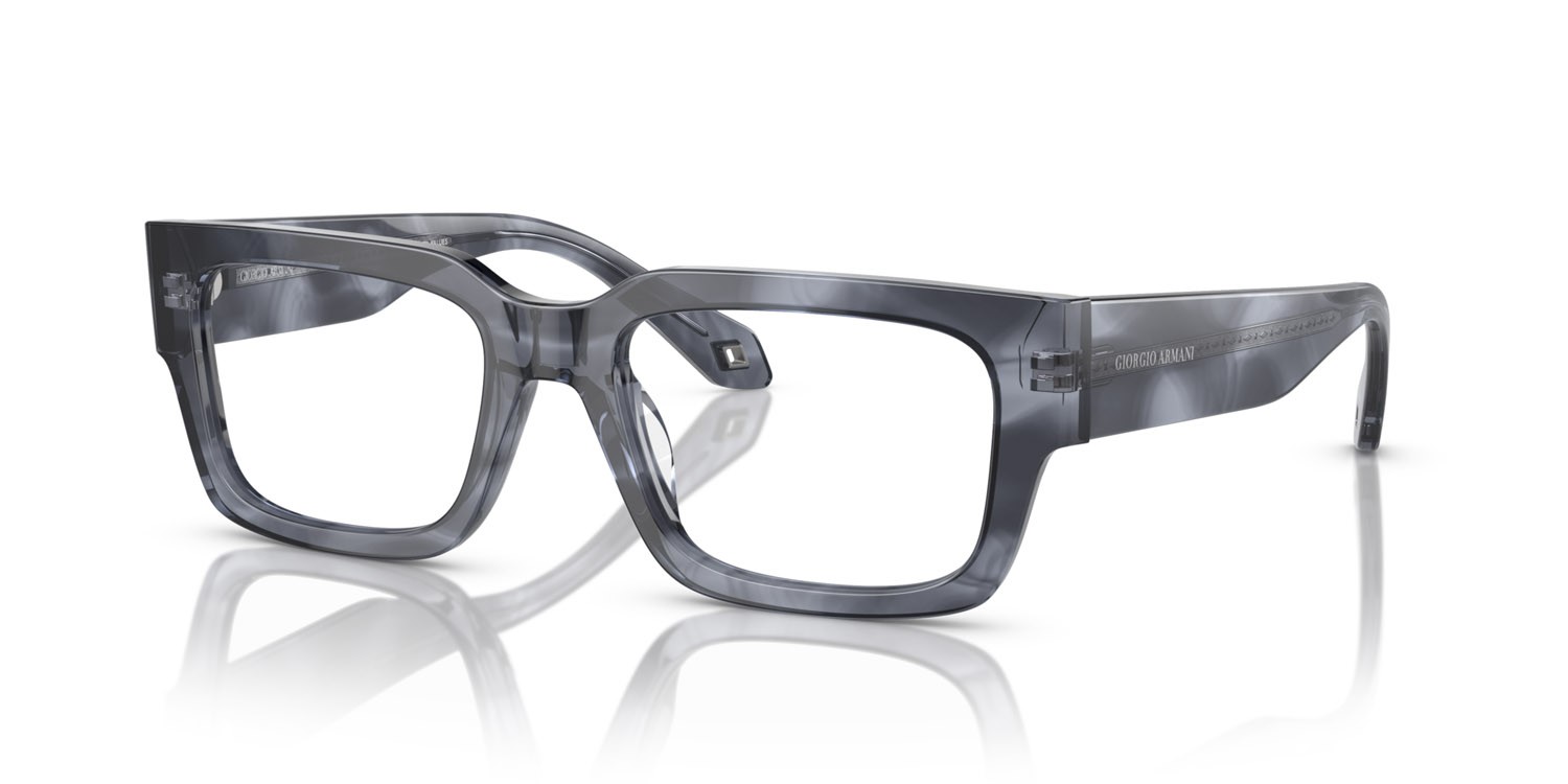 Eyeglasses Giorgio Armani AR 7243U (5986) color striato blu shape rectangle lenses lente demo
