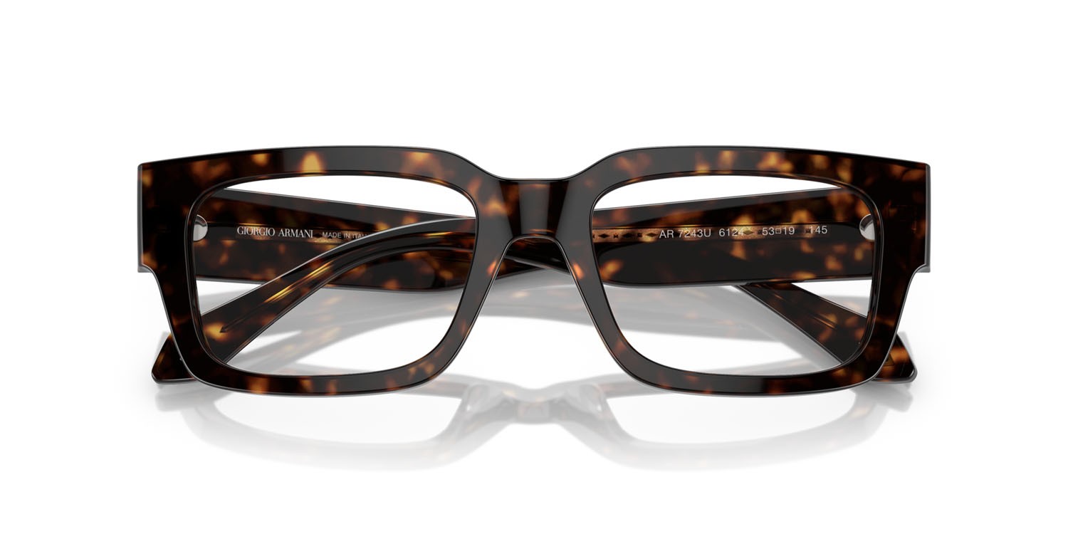 Eyeglasses Giorgio Armani AR 7243U (6124) color havana shape rectangle lenses lente demo