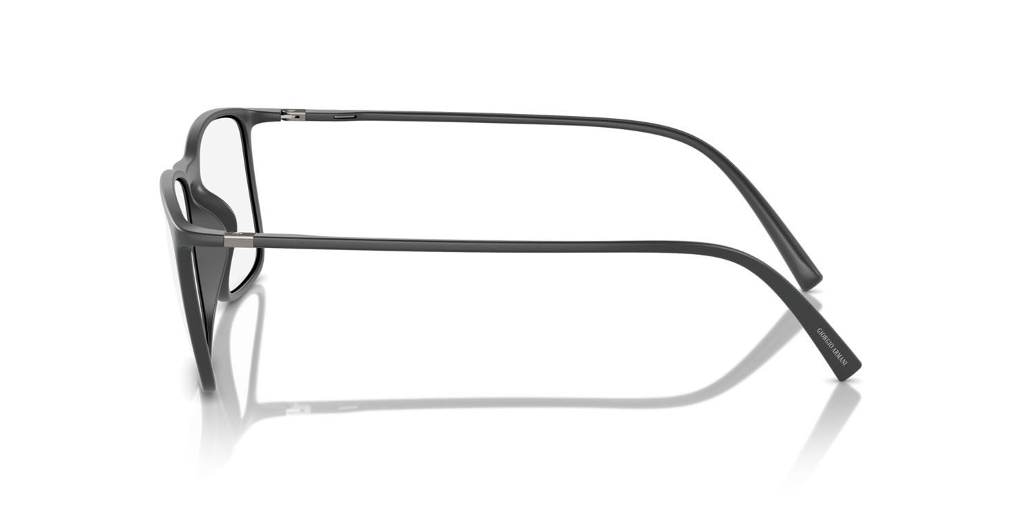 Occhiali da vista Giorgio Armani AR 7244U (5060) colore grigio opaco forma rettangolare lenti lente demo