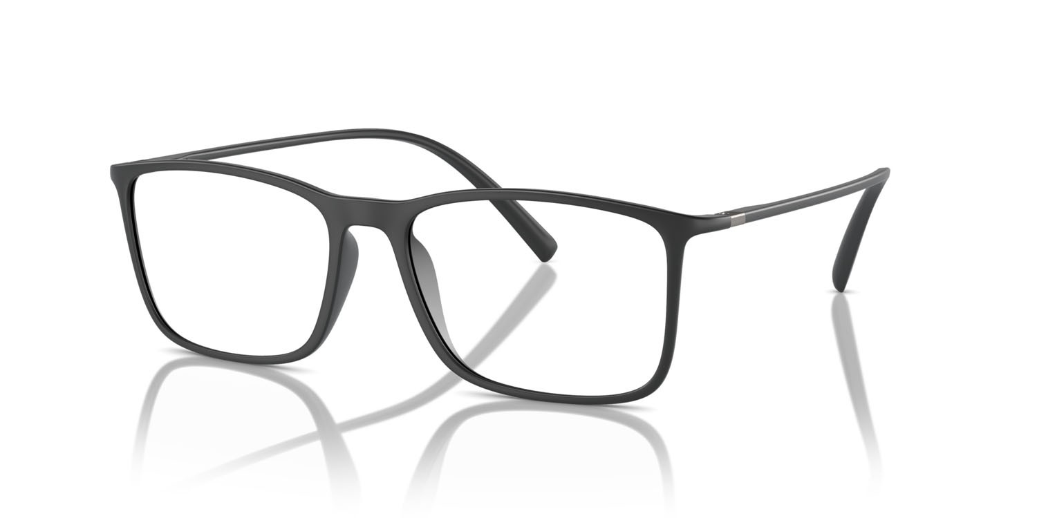Occhiali da vista Giorgio Armani AR 7244U (5060) colore grigio opaco forma rettangolare lenti lente demo