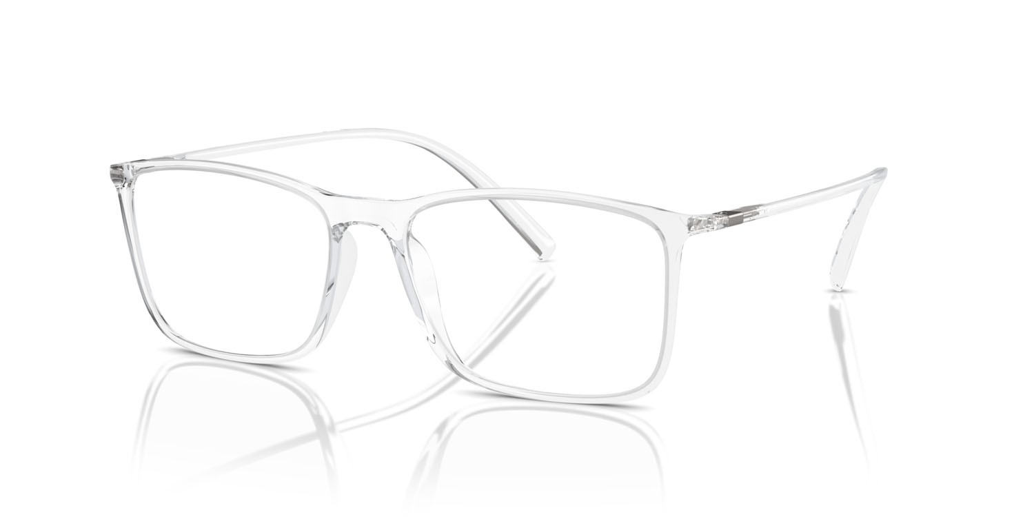 Occhiali da vista Giorgio Armani AR 7244U (6126) colore cristallo forma rettangolare lenti lente demo
