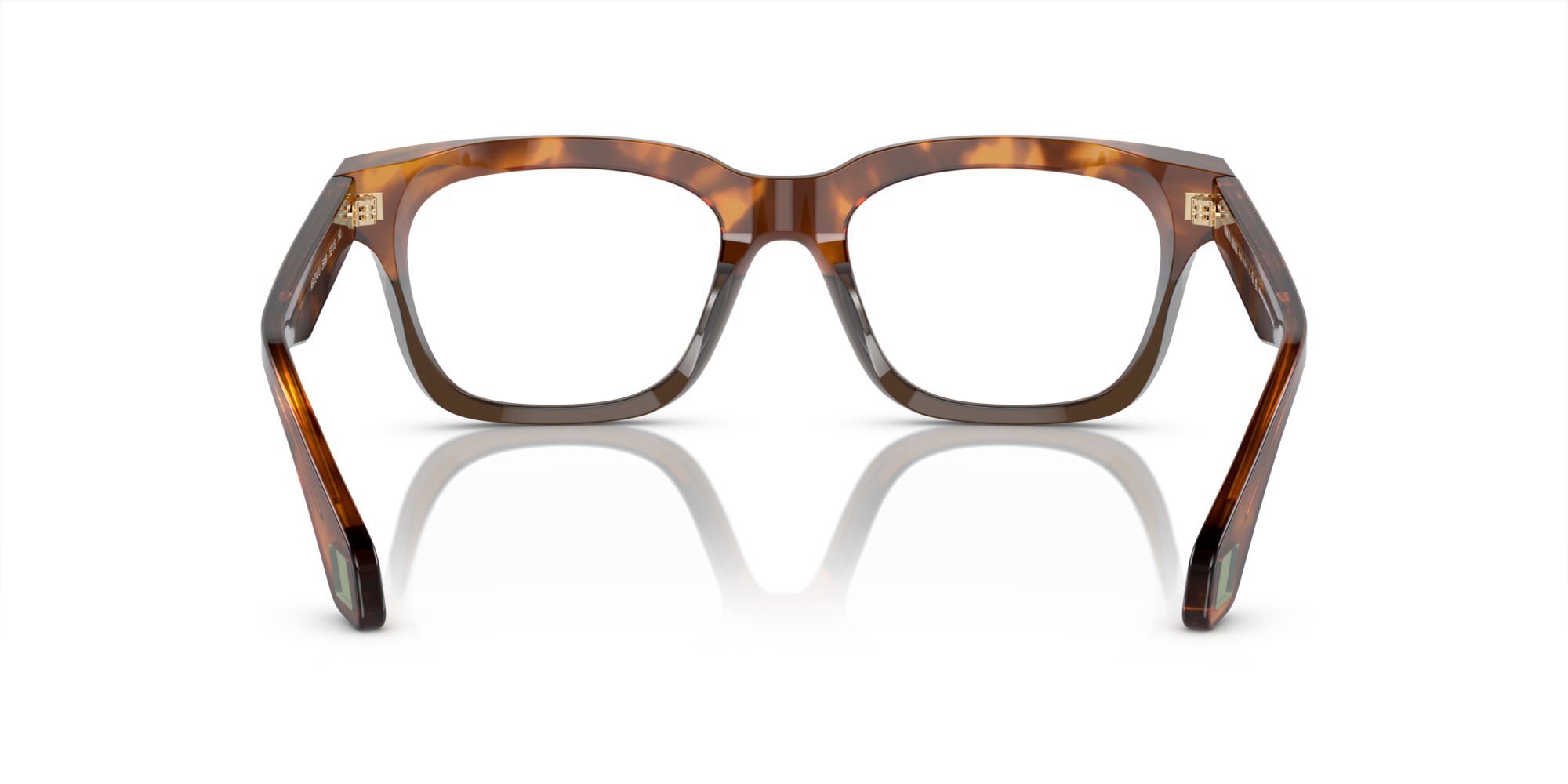 Occhiali da vista Giorgio Armani AR 7247U (5988) colore rosso havana/verde oliva opalino forma quadrato lenti lente demo
