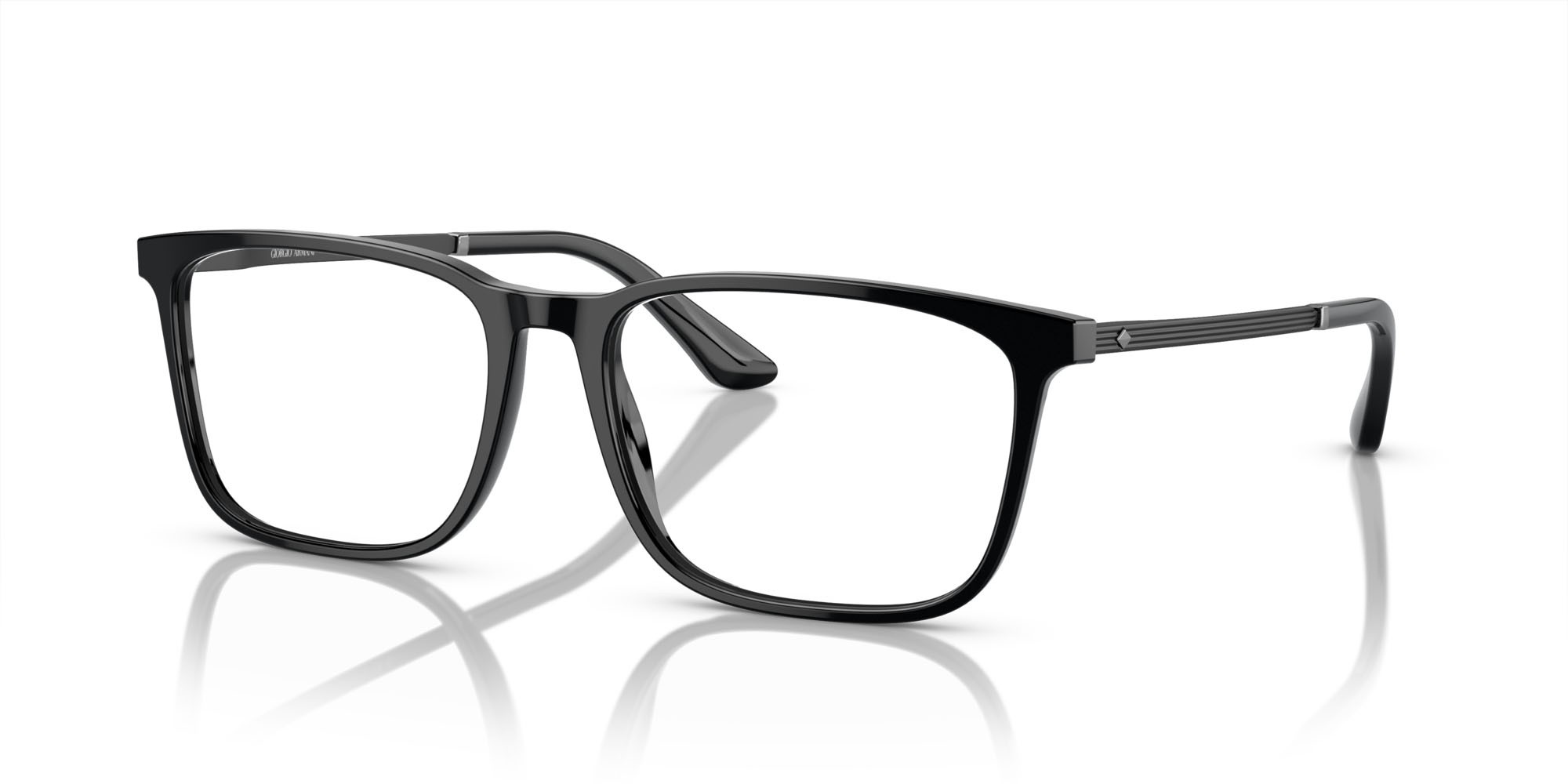 Occhiali da vista Giorgio Armani AR 7249 (5001) colore nero forma rettangolare lenti lente demo