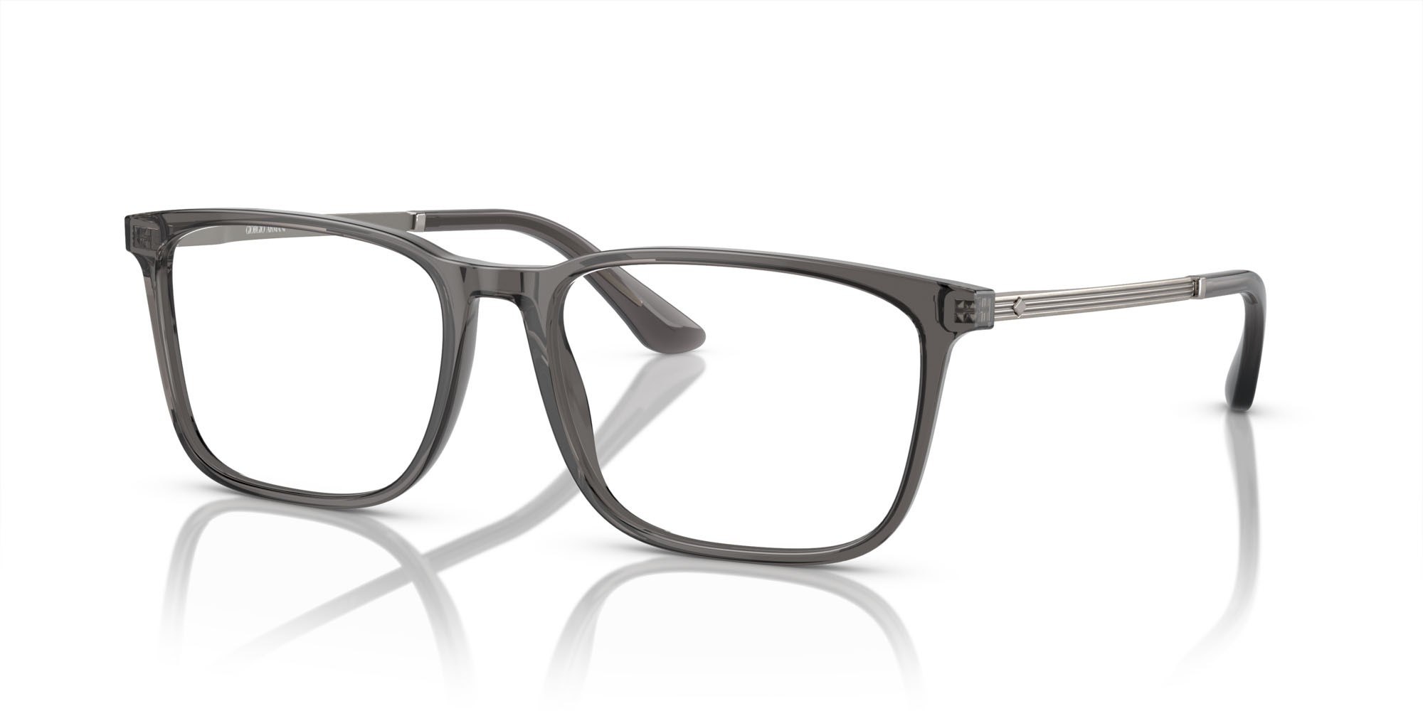 Eyeglasses Giorgio Armani AR 7249 (6036) color grigio trasparente shape rectangle lenses lente demo