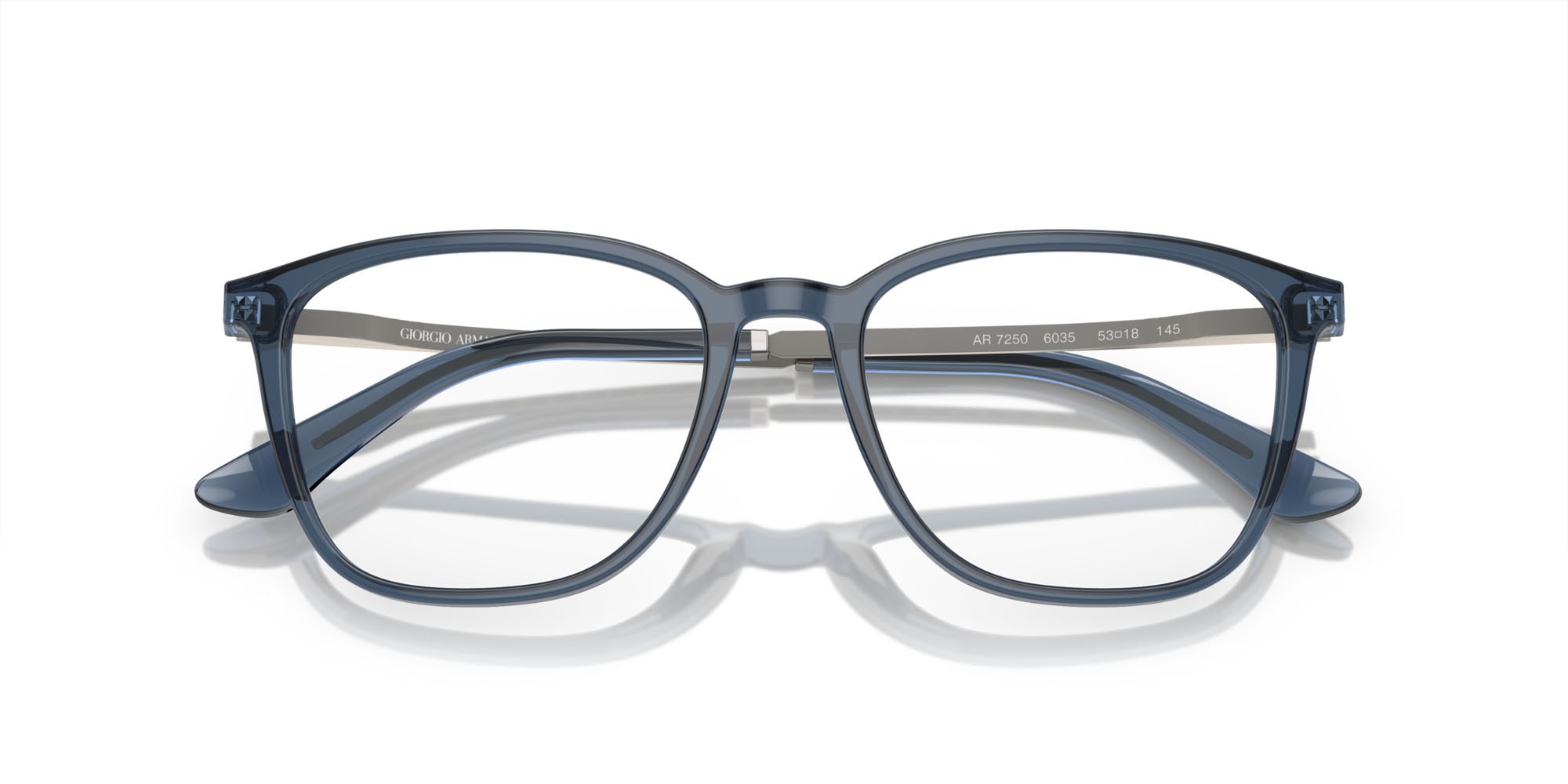 Eyeglasses Giorgio Armani AR 7250 (6035) color blu trasparente shape square lenses lente demo