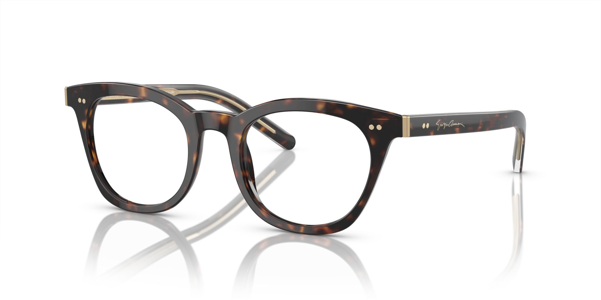 Occhiali da vista Giorgio Armani AR 7251 (5879) colore havana forma cat eye lenti lente demo