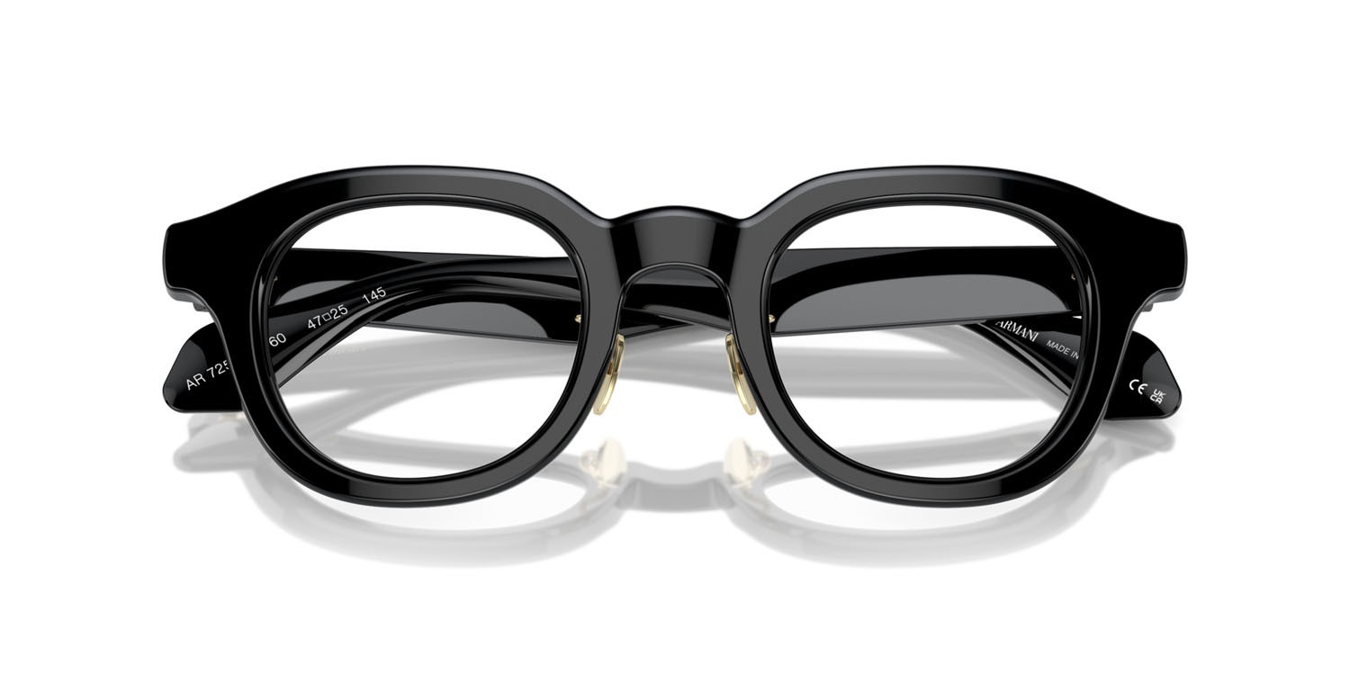 Eyeglasses Giorgio Armani AR 7253 (6060) color nero shape pantos lenses lente demo