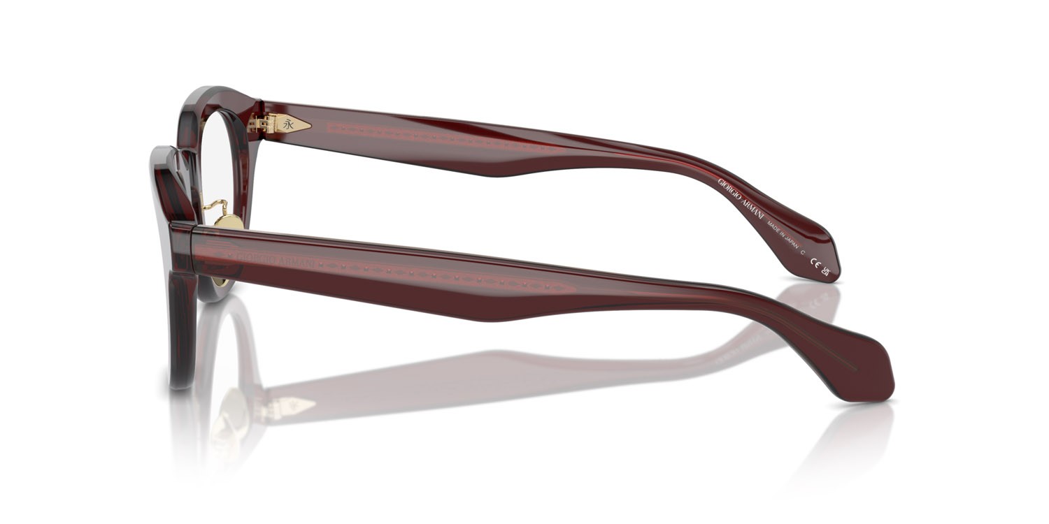Eyeglasses Giorgio Armani AR 7253 (6062) color marrone trasparente shape pantos lenses lente demo