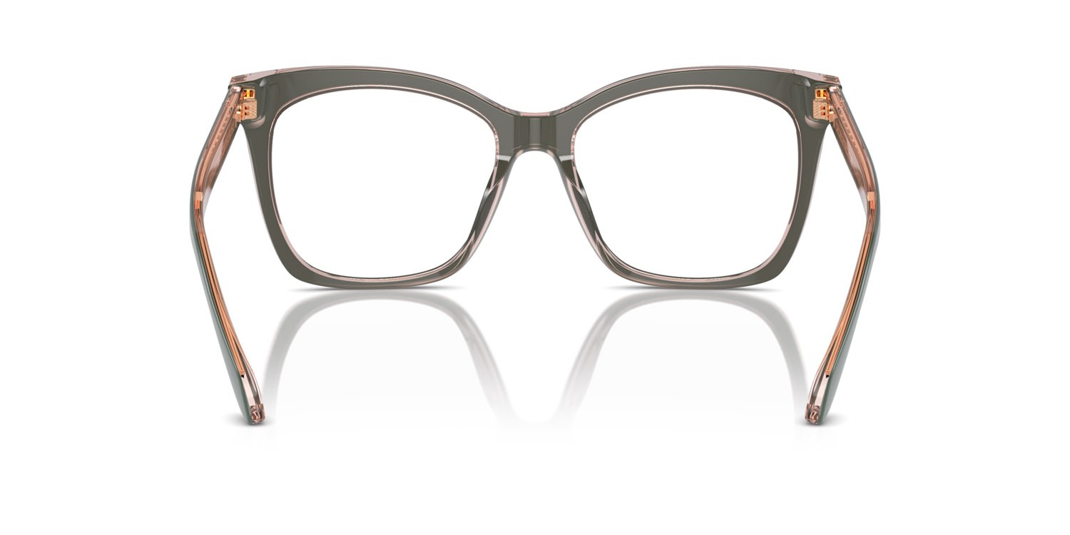 Eyeglasses Giorgio Armani AR 7254U (6076) color top sage green/transparent pink shape square lenses lente demo
