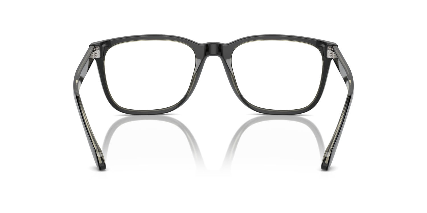 Eyeglasses Giorgio Armani AR 7255 (6087) color top nero/verde trasparente shape square lenses lente demo