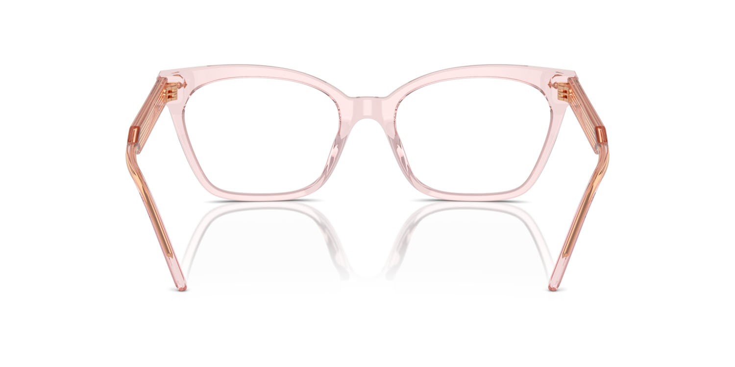 Eyeglasses Giorgio Armani AR 7257U (6073) color rosa trasparente shape cat eye lenses lente demo