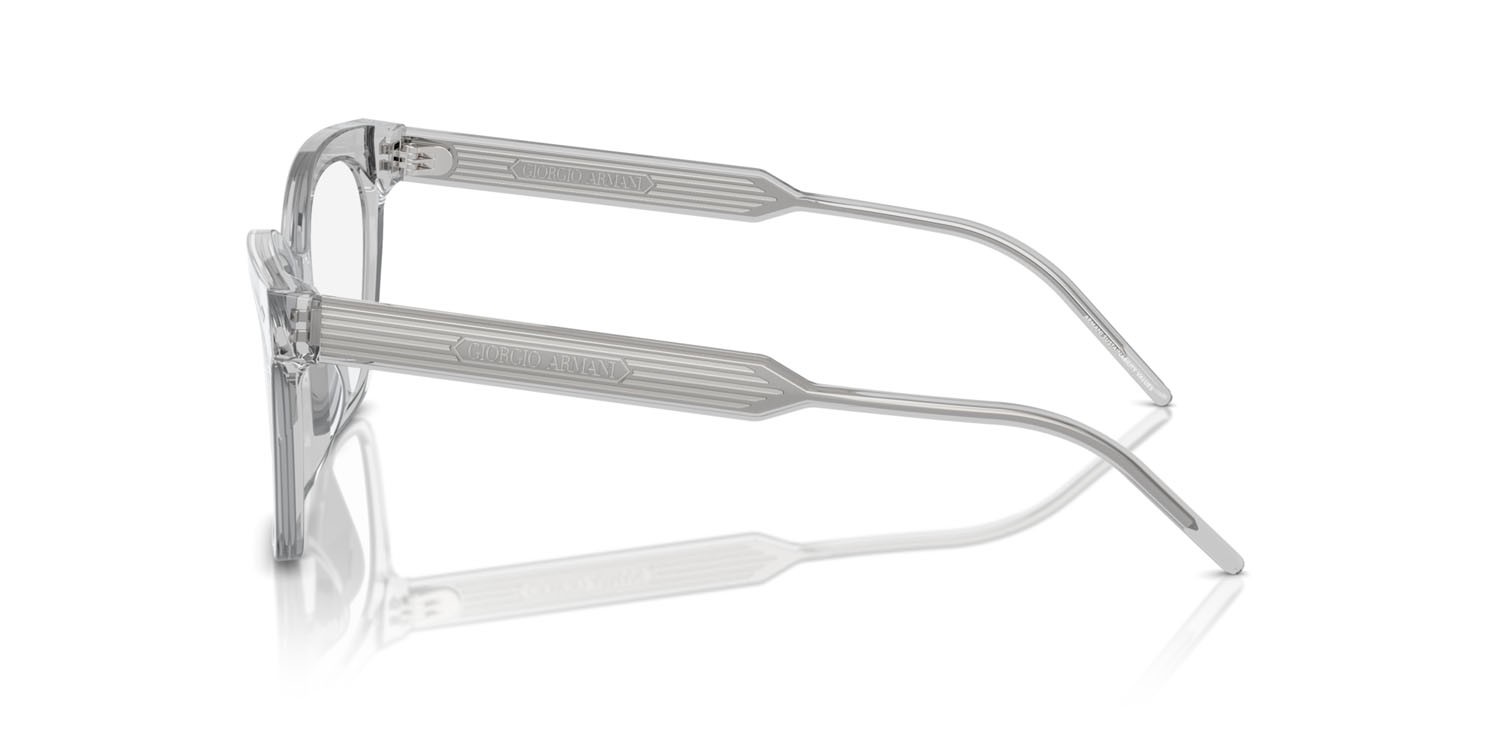 Eyeglasses Giorgio Armani AR 7257U (6080) color grigio trasparente shape cat eye lenses lente demo