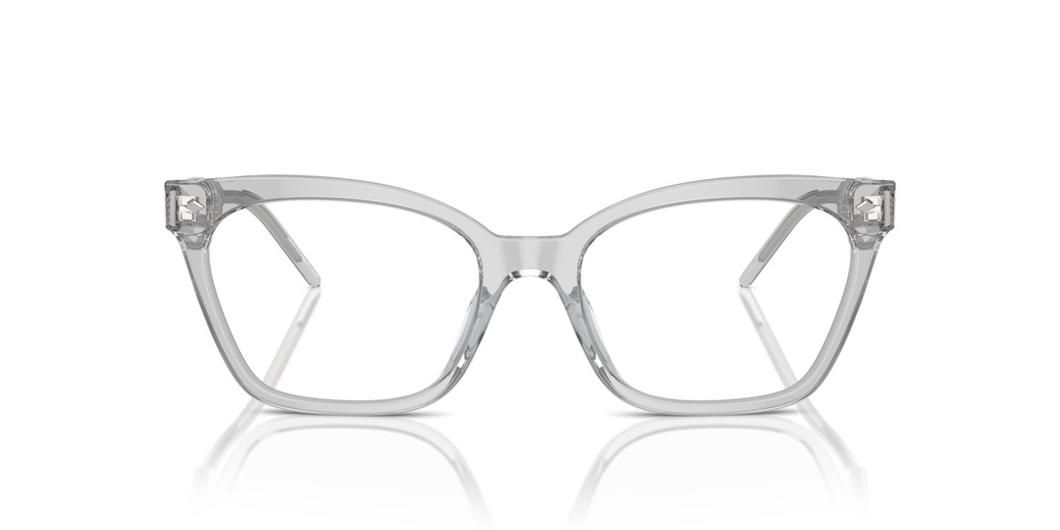 Eyeglasses Giorgio Armani AR 7257U (6080) color grigio trasparente shape cat eye lenses lente demo