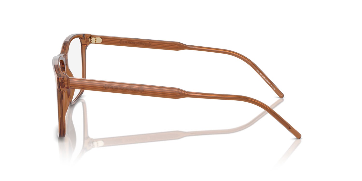 Eyeglasses Giorgio Armani AR 7258 (5932) color marrone trasparente shape rectangle lenses lente demo