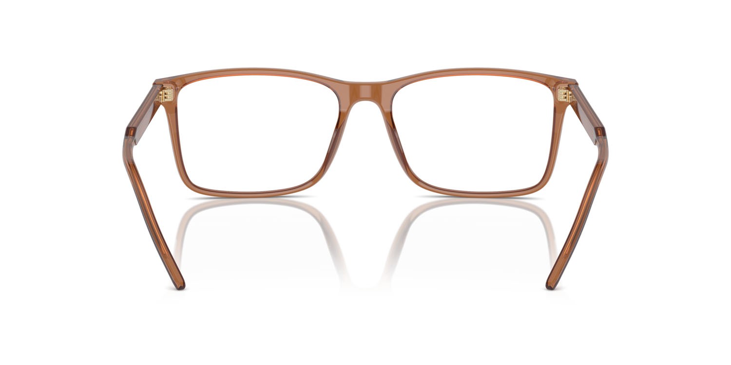 Eyeglasses Giorgio Armani AR 7258 (5932) color marrone trasparente shape rectangle lenses lente demo