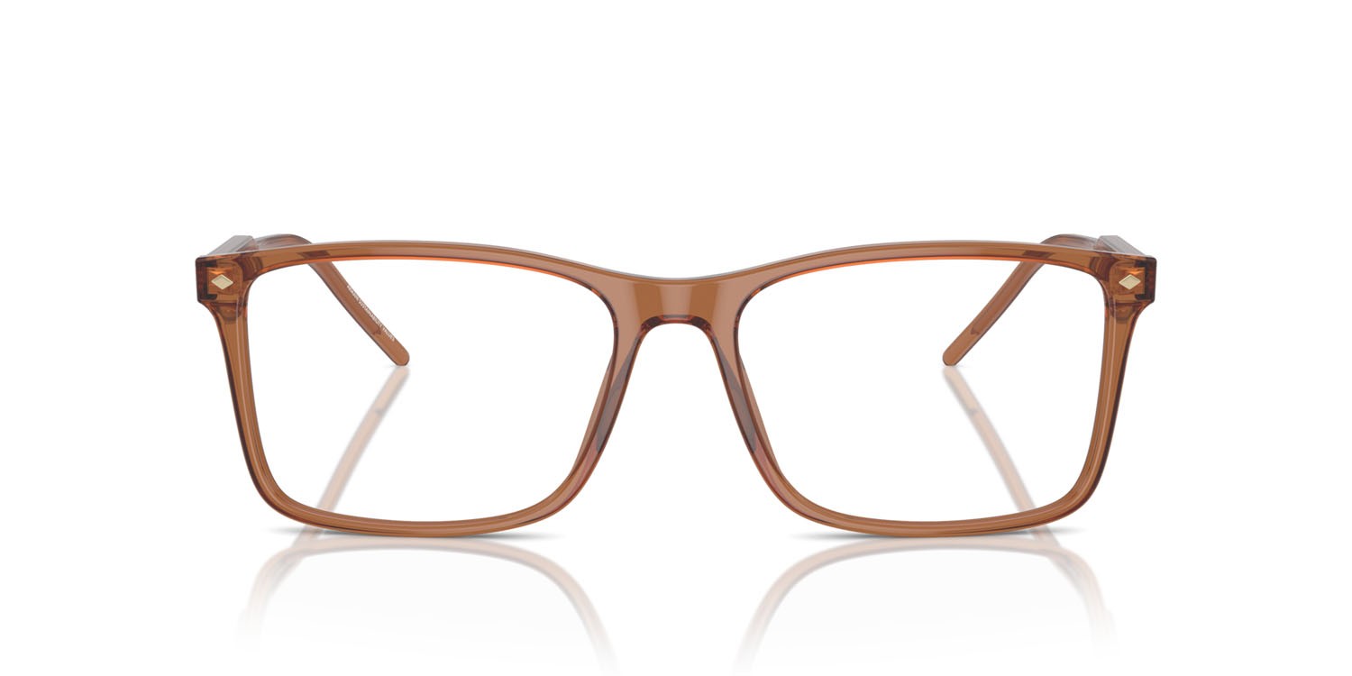 Eyeglasses Giorgio Armani AR 7258 (5932) color marrone trasparente shape rectangle lenses lente demo